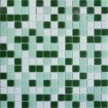 Green Glass Mosaic Tile Backsplash Kitchen