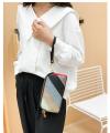 Genuine Leather One Shoulder Crossbody Women's Phone Contrasting Color Patchwork Handbag