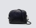 Pure Leather Handmade Woven Black Bags Menufecturer in India
