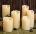 Battery Operated Moving Flame LED Pillar Candles with Timer and Remote