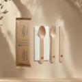 Factory Direct Bulk Customized Size  Biodegradable Birch Wood Knife Fork Spoon