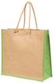 Cheap Burlap City Tote Bag for Women Shopping with Cotton Handle Stripe