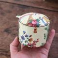 Printed Pattern of A Round Paper Box with A Lid