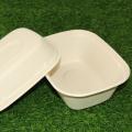 Sugarcane Bagasse Pulp Tableware Disposable Biodegradable Food Container Lunch Packaging Lid Box