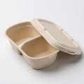Compostable Disposable Biodegradable Take Away Sugarcane Bagasse Recyclable Salad Lunch Box with Lid