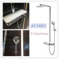 Thermostatic Shower Sets Square #304 SS Luxury Rainfall Shower Faucets AT-H003