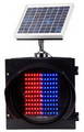 Solar LED Traffic Light - Red and Blue Warning Light