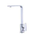 Modern Chrome Kitchen Faucet 360 Degree Swivel Spout Single Handle Mixer Tap High Arc Design