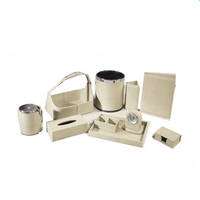 Hotel Amenity of Leather Supplies Guest Room Tableware Leather Set