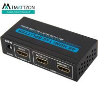 Mattzon 1x2 HDMI Splitter Hub Repeater Amplifier 4k 30hz, HDCP1.4,HDR 3D
