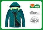 Outdoor Sport Warm Up Jackets For Camping / Hiking Green Blue Color