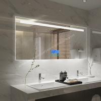 Bathroom Smart Mirror LED Illuminated Mirror with Demister+LED Clock+Temperature Display+Music Play