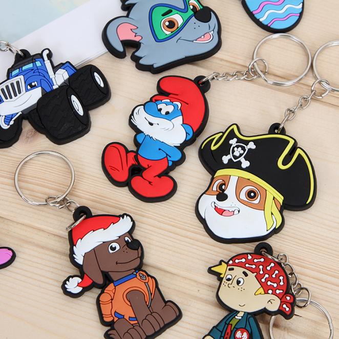 Custom Cartoon 3d Rubber Keychains 2d Pvc Keyring Promotional Soft Pvc Keychain For Tid 