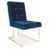 Velvet Metal Frame Upholstered Chair, Brass Steel Frame Dining Chairs