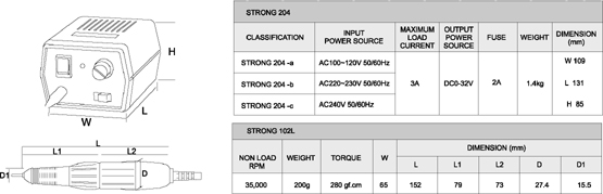 Strong 210 аппарат для маникюра схема