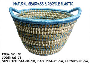 Wholesale grass basket: Grass & Recycle Plastic Basket