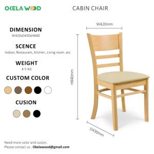 Wholesale dining furniture: Cabin Chair: High Stability Chair Wood Dining Chair Dining Room Furniture Coffee House