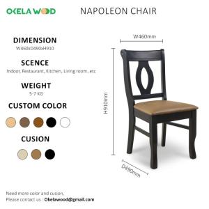 Wholesale furniture: Napoleon Chair: High Stability Chair Wood Dining Chair Dining Room Furniture Coffee House
