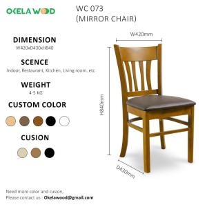 Wholesale wood table: WC073 Chair: Natural Wood Restaurant Chairs Modern Solid Wood Dining Tables and Chairs