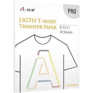 Wholesale Transfer Paper: A-SUB Pro Cuttable Light Ink Jet Transfer Paper for Shirts A4 Size with Dye Sublimation Ink