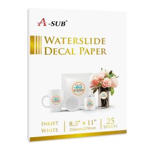 Wholesale decal: A-SUB Ink Jet Best Water Slide Decal Paper Suitable for Normal Water Based Dye and Pigment Ink