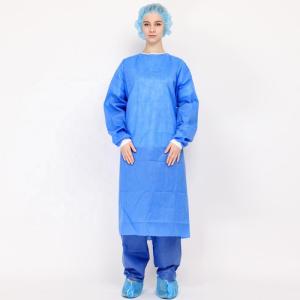 Wholesale protective gown: Medical Protective Clothing Disposable Surgical Gown Sms Non-woven Medical Isolation Gown