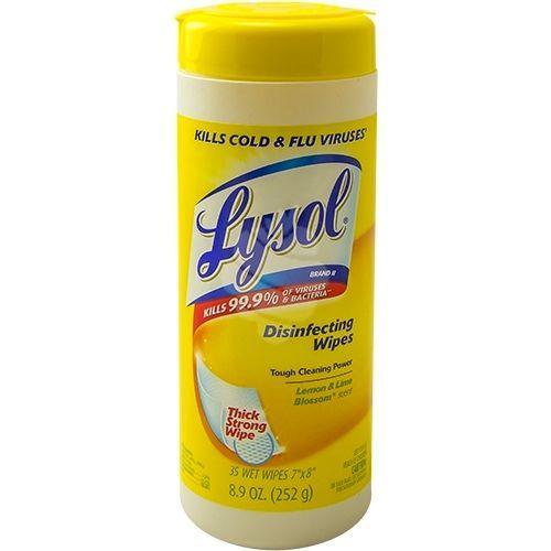 Lysol Disinfecting Wipes, Lemon & Lime Blossom Scent, 8.9 oz (252 g), 35  Wipes