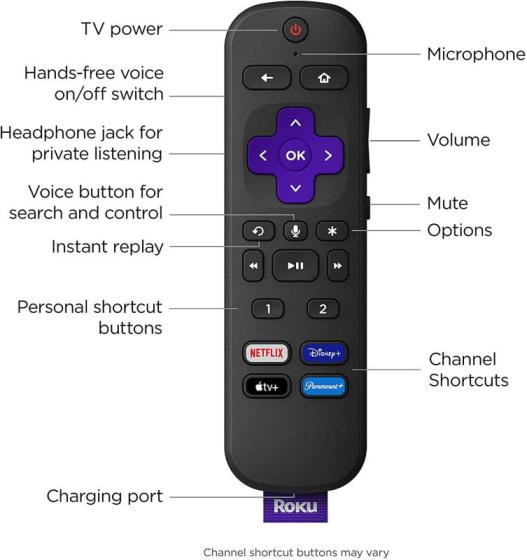 Roku Ultra 2022 4K/HDR/Dolby Streaming Voice Remote Pro W Rechargeable ...