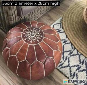 Wholesale a: Moroccan Leather Pouf, Moroccan Pouffe Brown, Moroccan Vintage, Handmade Leather Pouf,