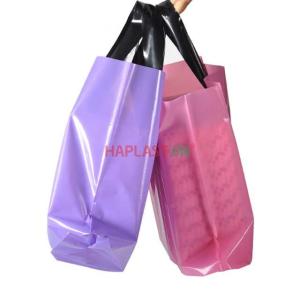 Wholesale soft loop: Soft Loop Handle Plastic Bag with Custom Logo
