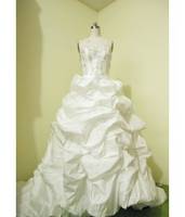 Sell Wedding Dress Taffeta Sweetheart Ball Gown with Lace-up Back Chapel Train 
