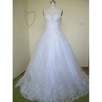 Sell Glamorous Ball Gown Tulle Satin Round Neckline Sequins  Beading  Wedding 