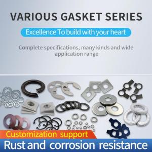 Wholesale gasket metallic: Factory Direct Sales Support Custom Non-slip Stainless Steel Flat Gasket 304 Metal Screw Round Washe