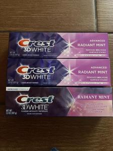 Wholesale toothpaste: Crest 3D White Advanced Radiant Mint Toothpaste, 3.8 Oz, 3 Count
