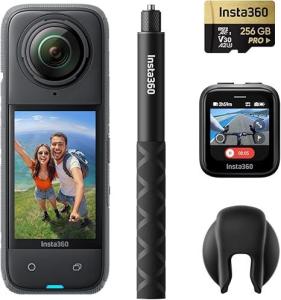 Wholesale waterproof: INSTA360 X4 GPS Bundle- 8K Waterproof 360 Action Camera, 4K Wide-Angle Video, Invisible Selfie Stick