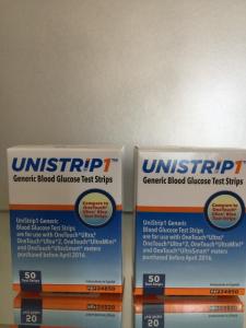 Wholesale Medical Test Kit: UNISTRIP1 Blood Glucose One Touch Ultra Meter 100 Test Strips