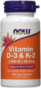 Wholesale c: Now Foods Vitamin D-3 & K-2 1000 IU 120 Caps Vitamin C Healthy Bones Teeth Exp: August 24