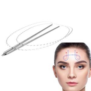 Wholesale sterile needle: Custom Sterile Double Needle Face 4d Molding Fish Bones Cog Thread Lift Cosmetic Face Lifting PCL