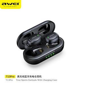 Wholesale earbuds: Awei 2022 Cost-effective Bluetooth Earphone T13 Pro Ear Phone IPX6 Type-c Fast Charge Earbuds