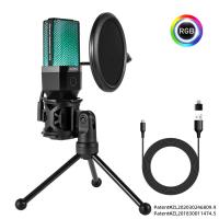 Yanmai Factory Tripod Microphones OEM & ODM One Key Mute Desktop Computer USB Gaming RGB Microphone