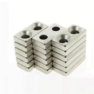 Wholesale door stopper: Large Rare Earth Permanent Block Magnets with Holes Price,