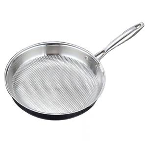 Wholesale frying skillet pan: JOYOUS Frying Pan Stainless Steel Egg Fry Pans for Cooking with Stay-Cool Handle Cookware- 9.5