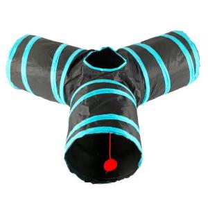Wholesale toys: Collapsible Four Way Cat Tunnel Tube Toy Hide-and-Seek PET Toys for Indoor Foldable Crincle House