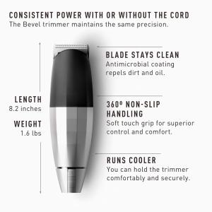 Wholesale bevellers: Bevel Beard Trimmer, Beard Care for Men, Cordless, Rechargeable, Tool-Free Zero Gap Dial, High Power