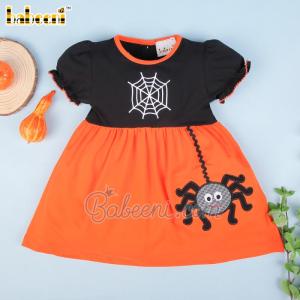 Wholesale Girls' Dresses: Spider Applique Baby Dress for Little Girls  BB2848