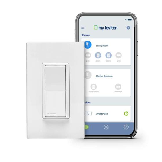 Leviton DW15S1BZ Decora Smart WiFi 15A Universal LED Incandescent