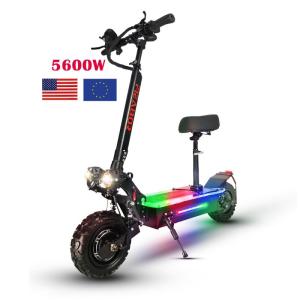 Wholesale scooter batteries: USA Free Shipping 60V 5600W Fat Tire 11inch Suspension Electric Scooter 27AH Lithium Battery