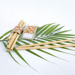 Wholesale ring: Bamboo Straw Set with Pandanus Napkin Ring ORGANIC BAMBOO DRINKING STRAWS | Bamboo Straws