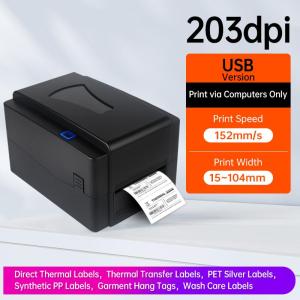 Wholesale pp synthetic paper: Factory Price Desktop Thermal Transfer Printer for Direct Thermal Labels and Wash Care Labels