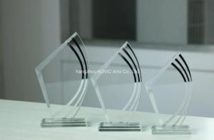 Wholesale souvenir: 2022 New Design UV Printing Business Crystal Gift Souvenir Custom Crystal Glass Trophy